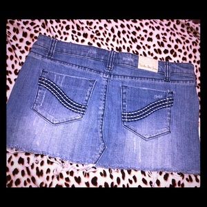 Mini Ripped Denim Skirt💙